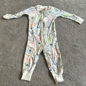Pixar Monsters Inc 12-18m zippered onesie